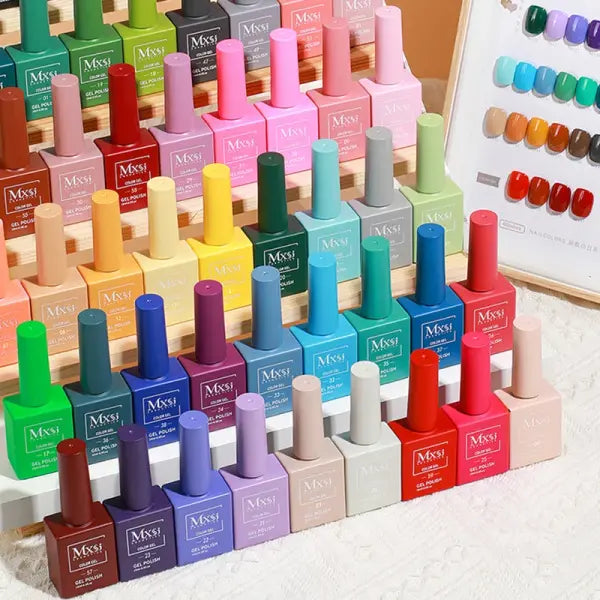 Mxsi 15ml Gel Nail Polish - Professional UV/LED Soak Off Nail Art Varnish & Top Coat