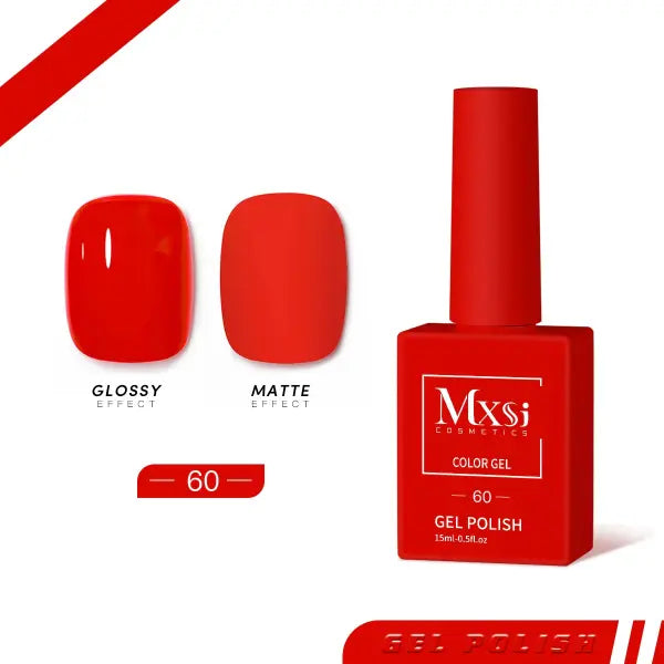 Mxsi 15ml Gel Nail Polish - Professional UV/LED Soak Off Nail Art Varnish & Top Coat - Mxsi 60 / CHINA