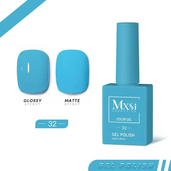 Mxsi 15ml Gel Nail Polish - Professional UV/LED Soak Off Nail Art Varnish & Top Coat - Mxsi 32 / CHINA