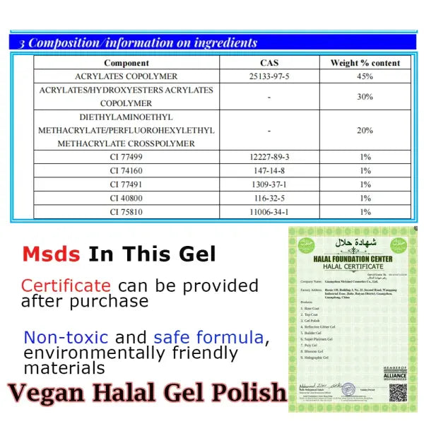 Mxsi 15ml Gel Nail Polish - Professional UV/LED Soak Off Nail Art Varnish & Top Coat