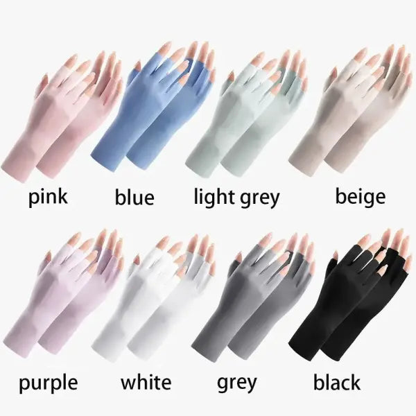 Nail Art UV Protection Gloves Fabric One Size Skin Safety Tool