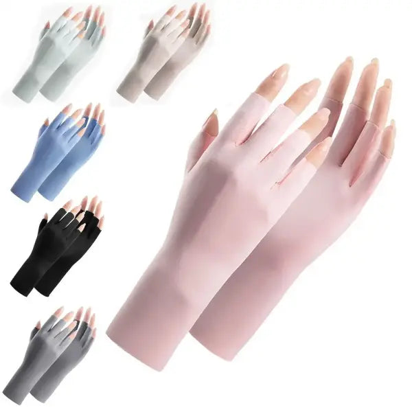 Nail Art UV Protection Gloves Fabric One Size Skin Safety Tool