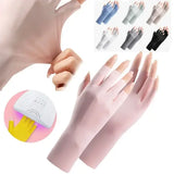 Nail Art UV Protection Gloves Fabric One Size Skin Safety Tool