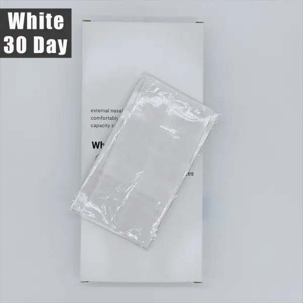 Nasal Breathing Dilator Starter Kit – Anti-Snoring Nose Openers & Magnetic Strips for Easier Airflow - white-30 day