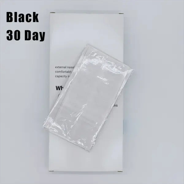 Nasal Breathing Dilator Starter Kit – Anti-Snoring Nose Openers & Magnetic Strips for Easier Airflow - black-30 day