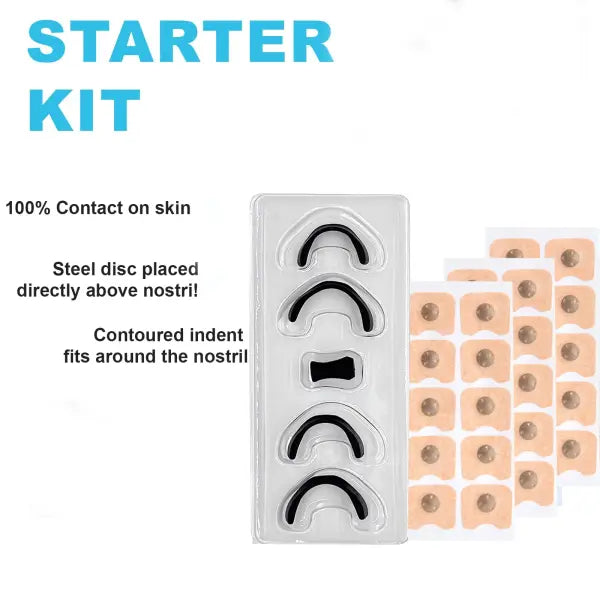 Nasal Breathing Dilator Starter Kit – Anti-Snoring Nose Openers & Magnetic Strips for Easier Airflow