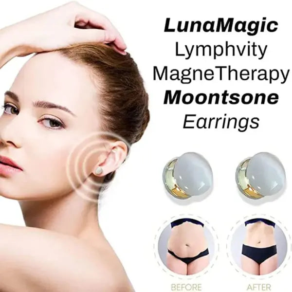 Natural Opal Magnetic Earrings Healthcare Weight Loss Slimming Non Piercing Ear Clip Earrings Stimulating Acupoints