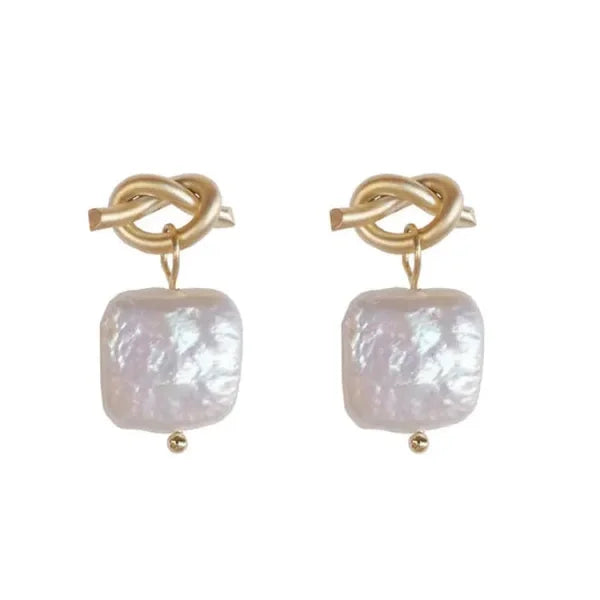 Natural Pearl Earrings in Elegant Design with Free Shipping Available - Himpall