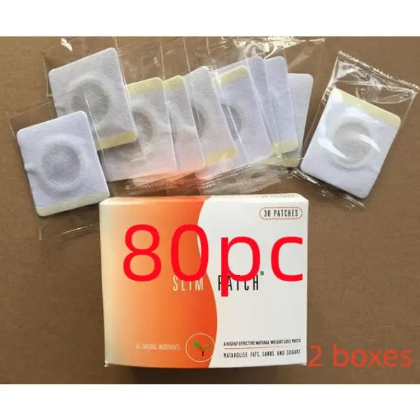 Navel Belly Button Patch Slimming Patch Abdomen Magnetic Detox Sticker - 80 pcs with box 2PC