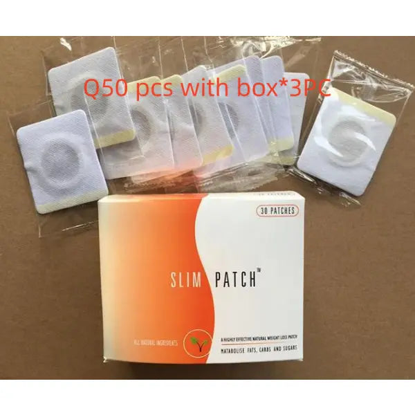 Navel Belly Button Patch Slimming Patch Abdomen Magnetic Detox Sticker - Q50 pcs with box 3pcs
