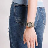 Polygon quartz silicone watch for daily elegance