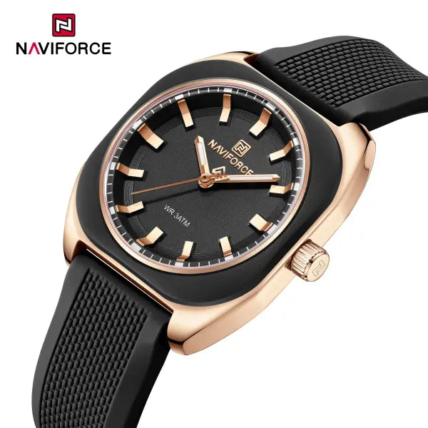 Polygon quartz silicone watch for daily elegance - RGBB-
