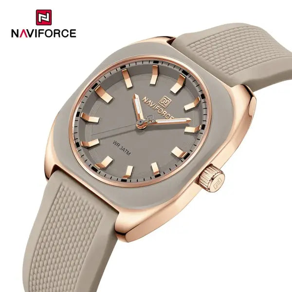 Polygon quartz silicone watch for daily elegance