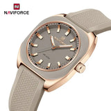 Polygon quartz silicone watch for daily elegance