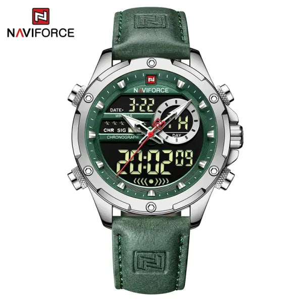 Alloy Case Chronograph Watch Genuine Leather Casual Style - SGNGN