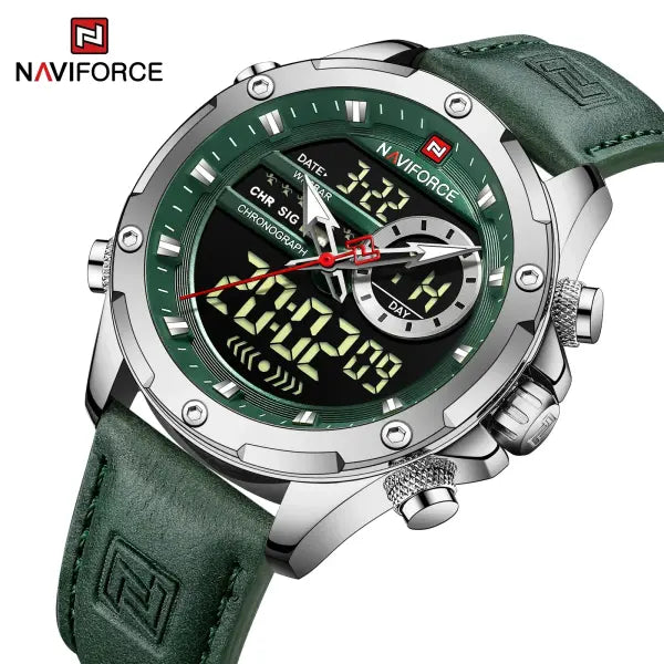 Alloy Case Chronograph Watch Genuine Leather Casual Style - SGNGN-