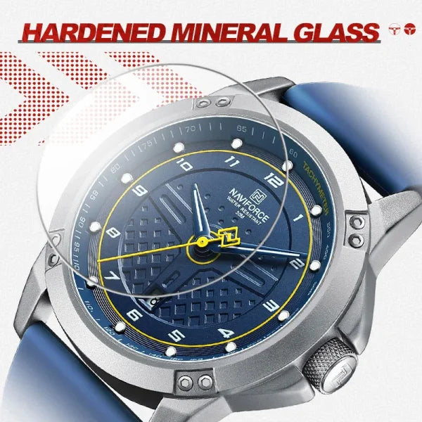 NAVIFORCE Men’s Casual Quartz Watch – Waterproof Sport Wristwatch with Luminous Dial & Silicone Strap - Himpall