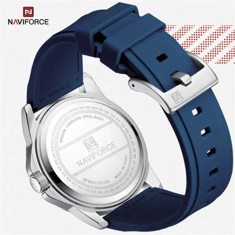 NAVIFORCE Men’s Casual Quartz Watch – Waterproof Sport Wristwatch with Luminous Dial & Silicone Strap - Himpall