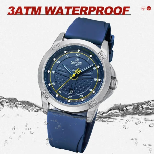 NAVIFORCE Men’s Casual Quartz Watch – Waterproof Sport Wristwatch with Luminous Dial & Silicone Strap - Himpall