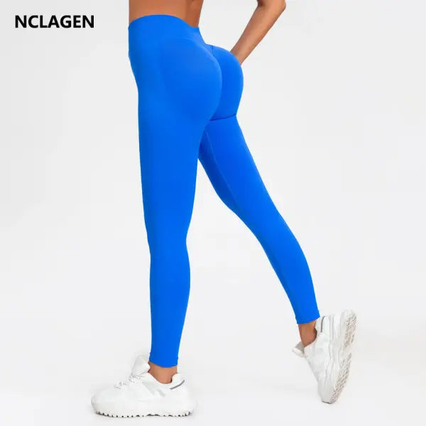 NCLAGEN Impact Leggings Women Seamless Sports Yoga Pants Low Ribbed Band Gym clothes Fitness Workout wear Scrunch Bum