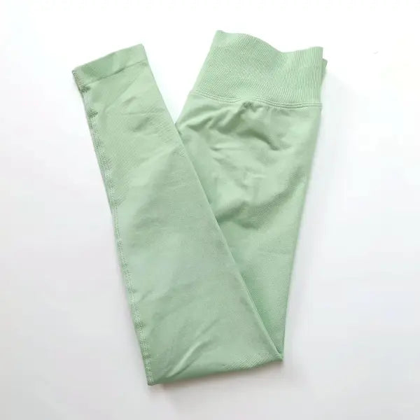 NCLAGEN Impact Leggings Women Seamless Sports Yoga Pants Low Ribbed Band Gym clothes Fitness Workout wear Scrunch Bum