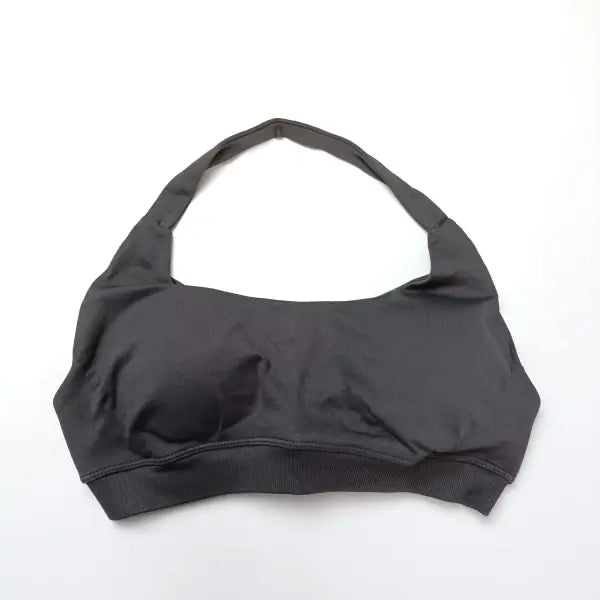 NCLAGEN Impact Sports Bra Women Seamless Halter Top High Support Push-up Open Back Gym wear Fitness Yoga Workout