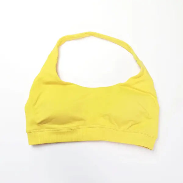 NCLAGEN Impact Sports Bra Women Seamless Halter Top High Support Push-up Open Back Gym wear Fitness Yoga Workout