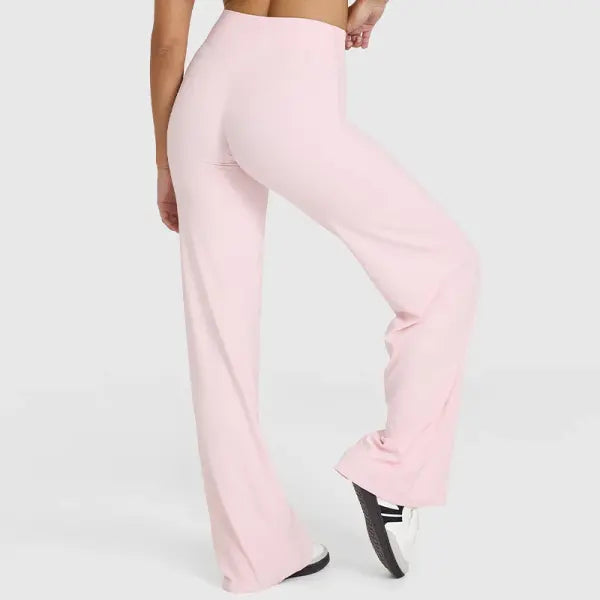NCLAGEN Women’s Straight-Leg Yoga Pants - Buttery Soft Naked Feel Mid-Waist Sport Trousers for Gym Pilates & Casual