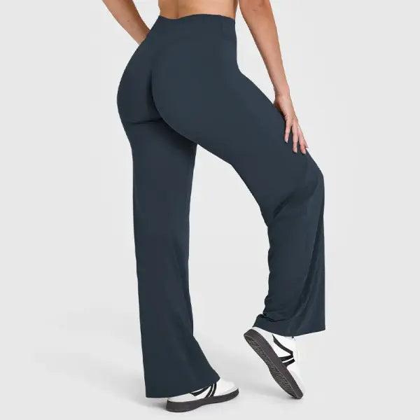 NCLAGEN Women’s Straight-Leg Yoga Pants - Buttery Soft Naked Feel Mid-Waist Sport Trousers for Gym Pilates & Casual