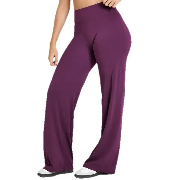 NCLAGEN Women’s Straight-Leg Yoga Pants - Buttery Soft Naked Feel Mid-Waist Sport Trousers for Gym Pilates & Casual Wear