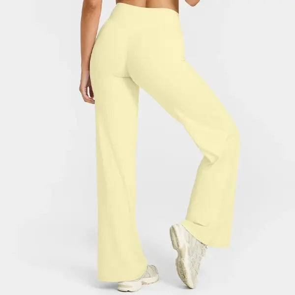 NCLAGEN Women’s Straight-Leg Yoga Pants - Buttery Soft Naked Feel Mid-Waist Sport Trousers for Gym Pilates & Casual