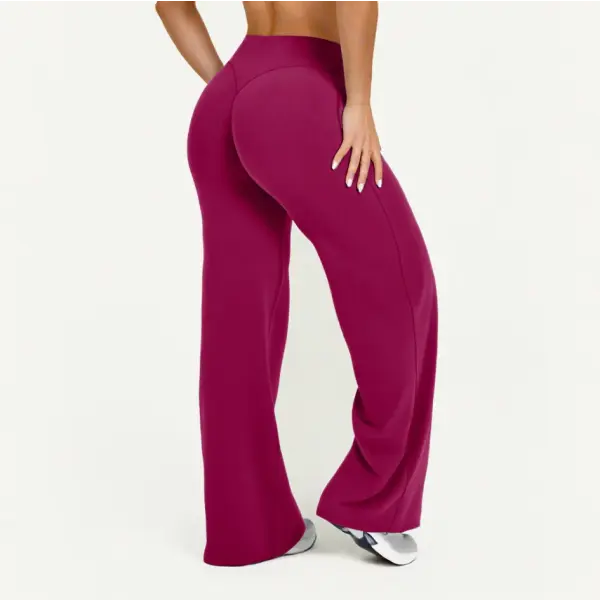 NCLAGEN Women’s Straight-Leg Yoga Pants - Buttery Soft Naked Feel Mid-Waist Sport Trousers for Gym Pilates & Casual