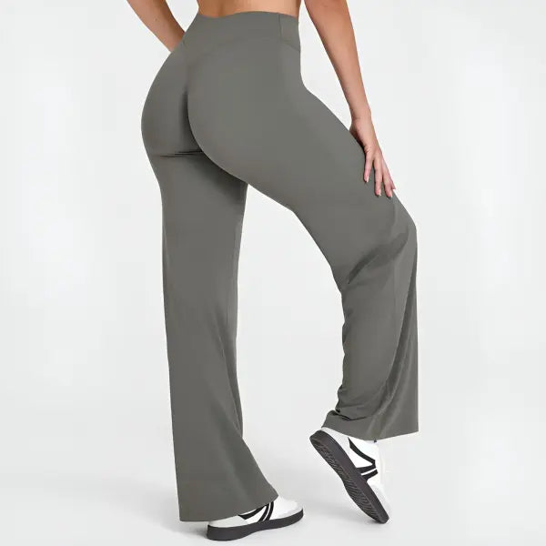 NCLAGEN Women’s Straight-Leg Yoga Pants - Buttery Soft Naked Feel Mid-Waist Sport Trousers for Gym Pilates & Casual