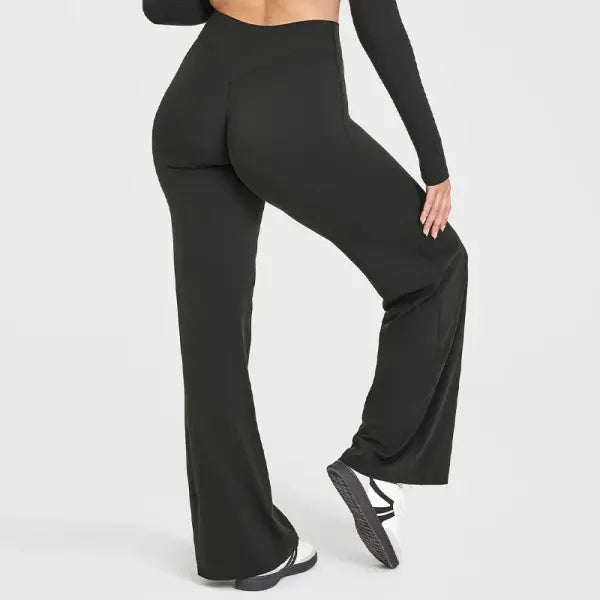NCLAGEN Women’s Straight-Leg Yoga Pants - Buttery Soft Naked Feel Mid-Waist Sport Trousers for Gym Pilates & Casual