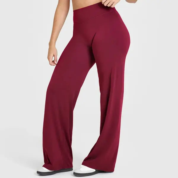 NCLAGEN Women’s Straight-Leg Yoga Pants - Buttery Soft Naked Feel Mid-Waist Sport Trousers for Gym Pilates & Casual