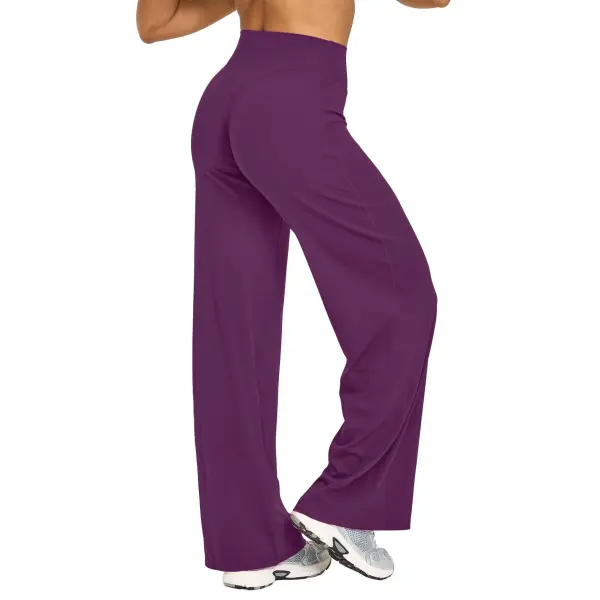 NCLAGEN Women’s Straight-Leg Yoga Pants - Buttery Soft Naked Feel Mid-Waist Sport Trousers for Gym Pilates & Casual