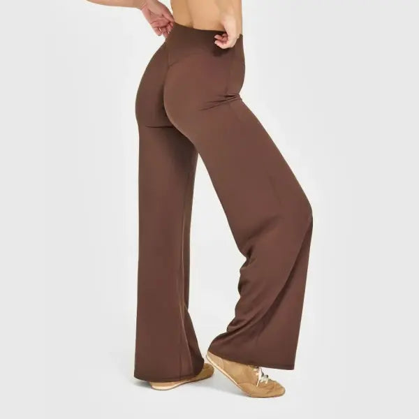 NCLAGEN Women’s Straight-Leg Yoga Pants - Buttery Soft Naked Feel Mid-Waist Sport Trousers for Gym Pilates & Casual