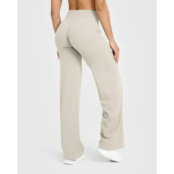 NCLAGEN Women’s Straight-Leg Yoga Pants - Buttery Soft Naked Feel Mid-Waist Sport Trousers for Gym Pilates & Casual