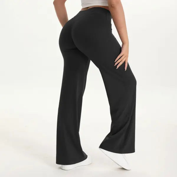 Women’s Ultra Soft Straight Leg Yoga Pants - Buttery Naked Feel Mid-Waist Gym Trousers for Pilates Running & Office