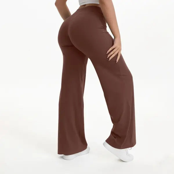 Women’s Ultra Soft Straight Leg Yoga Pants - Buttery Naked Feel Mid-Waist Gym Trousers for Pilates Running & Office
