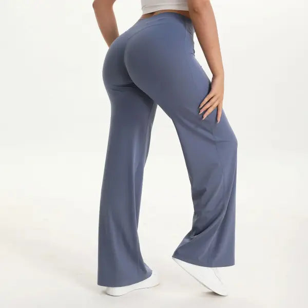 Women’s Ultra Soft Straight Leg Yoga Pants - Buttery Naked Feel Mid-Waist Gym Trousers for Pilates Running & Office