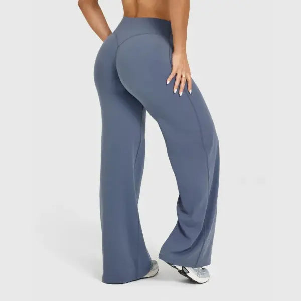 Women’s Ultra Soft Straight Leg Yoga Pants - Buttery Naked Feel Mid-Waist Gym Trousers for Pilates Running & Office