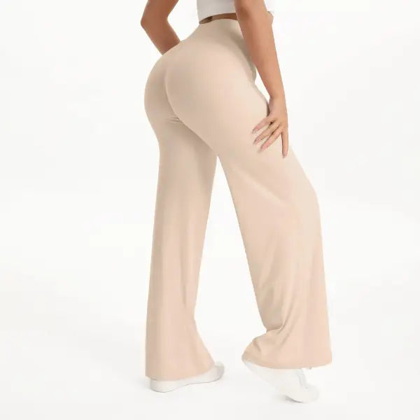 Women’s Ultra Soft Straight Leg Yoga Pants - Buttery Naked Feel Mid-Waist Gym Trousers for Pilates Running & Office