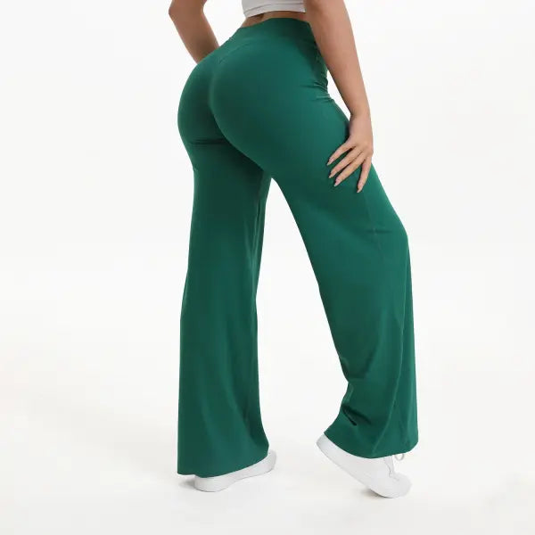 Women’s Ultra Soft Straight Leg Yoga Pants - Buttery Naked Feel Mid-Waist Gym Trousers for Pilates Running & Office