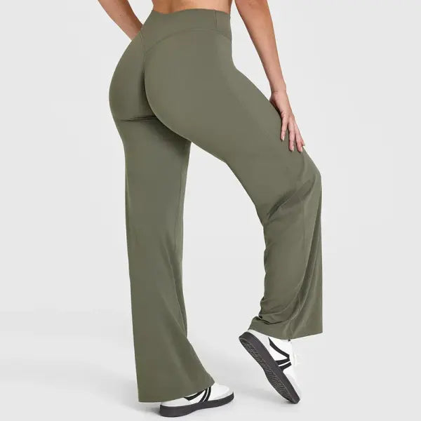 Women’s Ultra Soft Straight Leg Yoga Pants - Buttery Naked Feel Mid-Waist Gym Trousers for Pilates Running & Office
