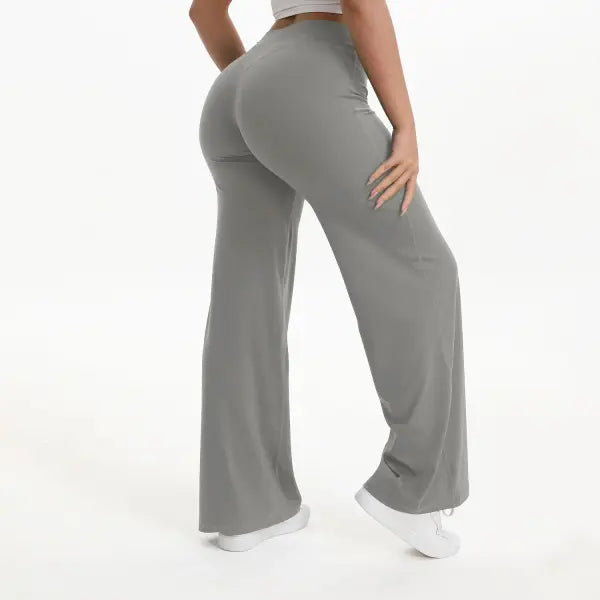 Women’s Ultra Soft Straight Leg Yoga Pants - Buttery Naked Feel Mid-Waist Gym Trousers for Pilates Running & Office