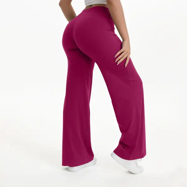 Women’s Ultra Soft Straight Leg Yoga Pants - Buttery Naked Feel Mid-Waist Gym Trousers for Pilates Running & Office