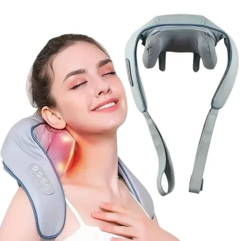 Neck and Shoulder Massage Shawl – 6D Heating & Kneading Wearable Massager - Himpall