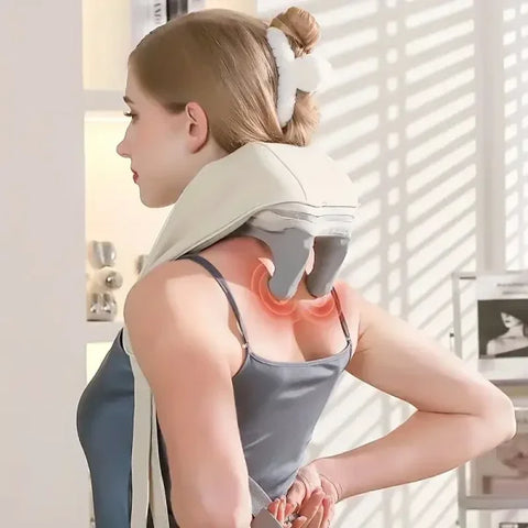 Neck and Shoulder Massage Shawl – 6D Heating & Kneading Wearable Massager - Himpall
