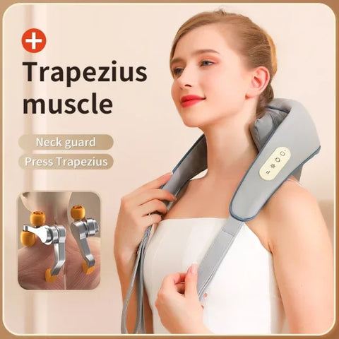 Neck and Shoulder Massage Shawl – 6D Heating & Kneading Wearable Massager - Himpall